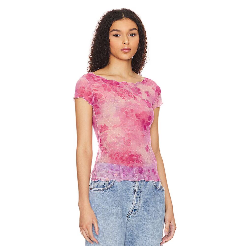 Intimately Free People On The Dot Baby T in Rosey Combo, XS